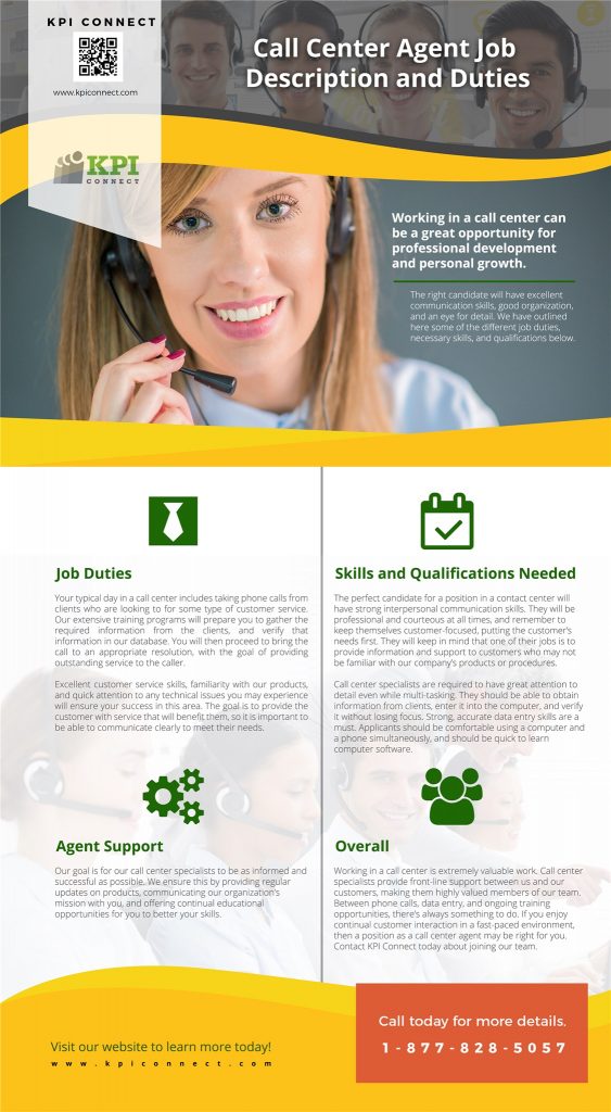 job description in call center agent