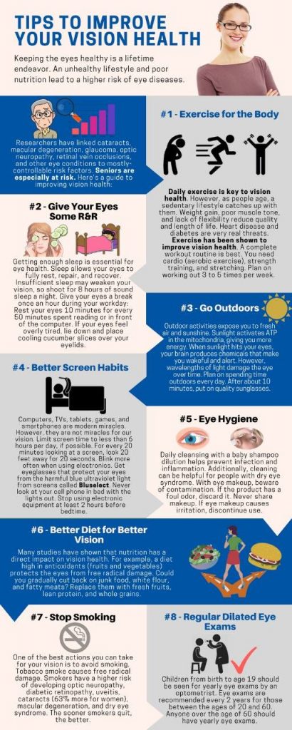 Tips to Improve Your Vision Health | Infographic Post